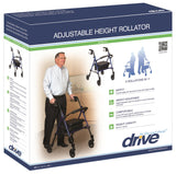Drive Adjustable Height Rollator, 6" Casters