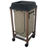 MJM International WoodTone Single Bag Hamper With Universal Lid