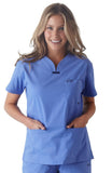 IguanaMed Women's Quattro Plus V-Neck 3 Pocket Solid Scrub Top