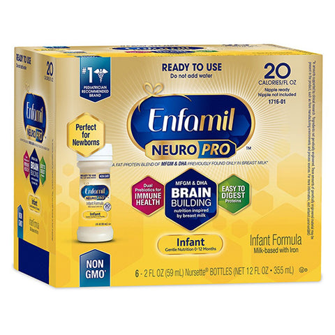 Enfamil NeuroPro Infant Formula Ready to Use 2 fl oz Bottles (Case of 48)