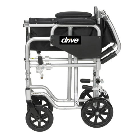 Drive Poly-Fly High Strength, Lightweight Wheelchair/Flyweight Transport Chair Combo