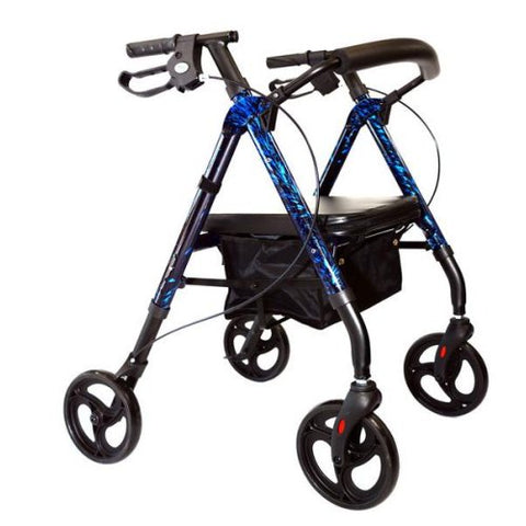 Mobb Aluminum Rolling Walker 6" Wheels - Blue