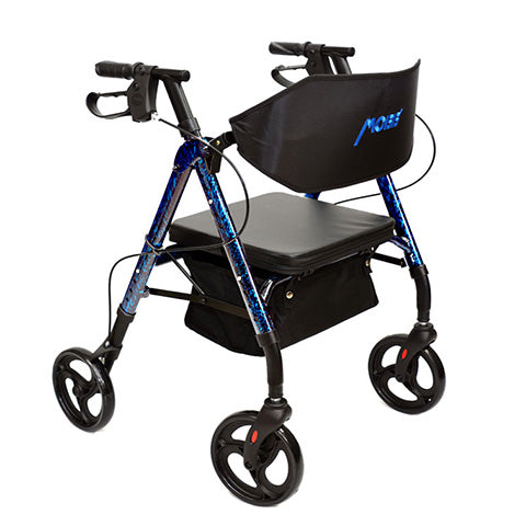 Mobb Aluminum Rolling Walker 8" Wheels - Blue