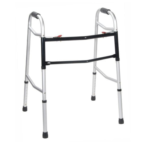 Drive Bariatric, Extra Wide and Deeper Frame, Folding Walker, Two Button