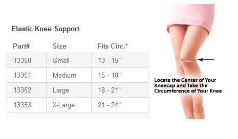 Ossur Elastic Knee Support Sizing