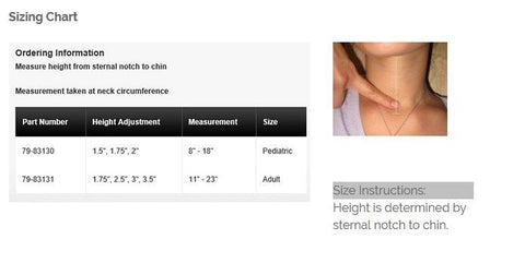 Ossur Patriot Extrication Collar Sizing