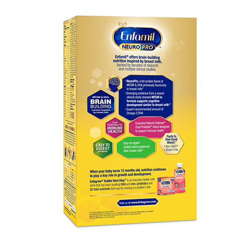 Enfamil NeuroPro Infant Formula, Powder 31.4 oz Refill Box (Case of 4)