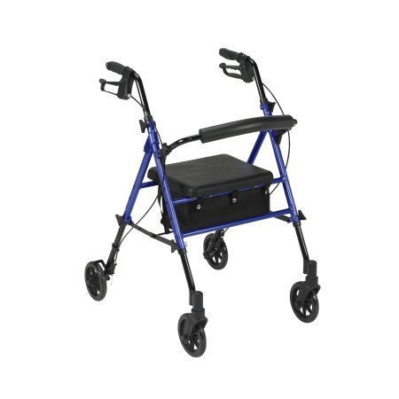 Drive Adjustable Height Rollator, 6" Casters