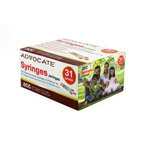 ADVOCATE Syringes 31G .5cc 5/16" 100/bx