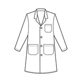 META Labwear Men's 38" Knot Button Lab Coat