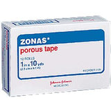 Johnson & Johnson ZONAS® Porous Athletic Tape, Rubber Based Adhesive, Cotton Cloth Backing, Porous Construction 1" x 10 yds